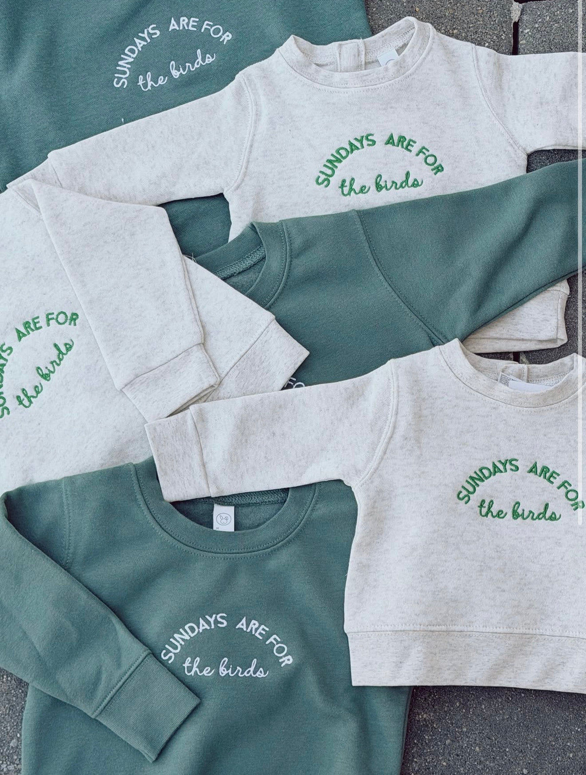 Sundays are for the Birds Kids Crewneck