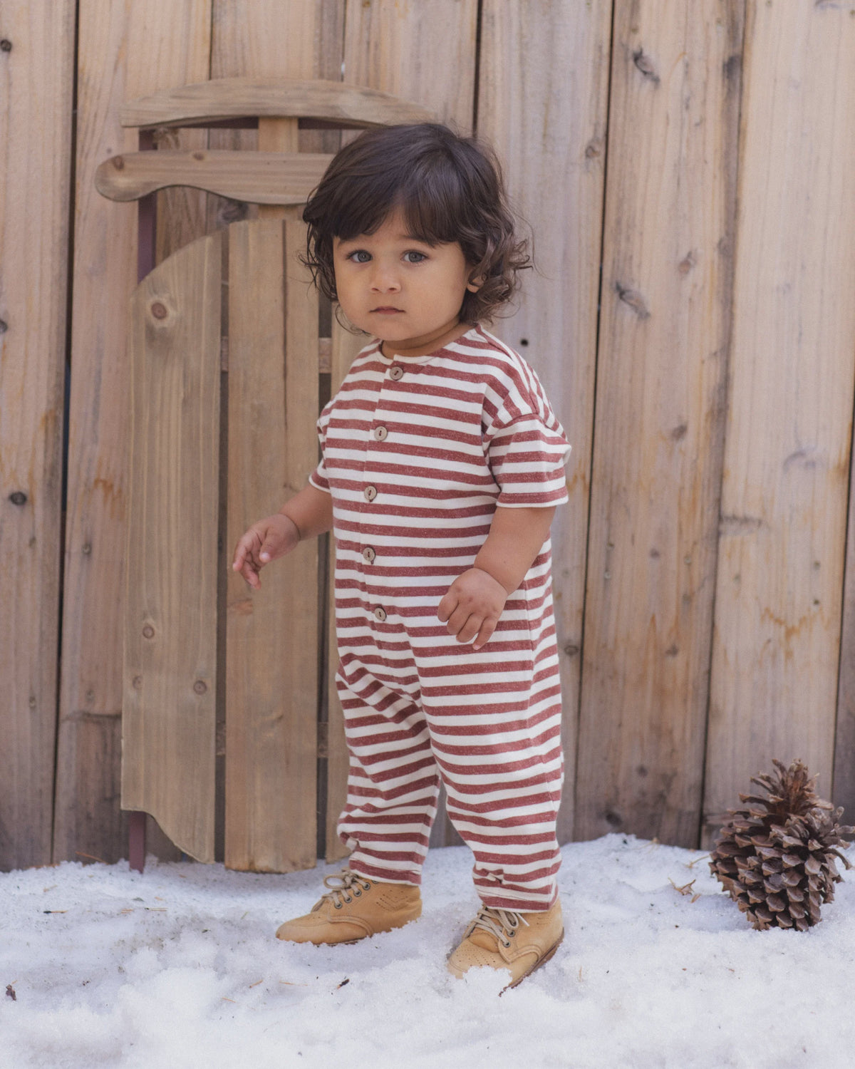 HAYES JUMPSUIT BRICK STRIPE