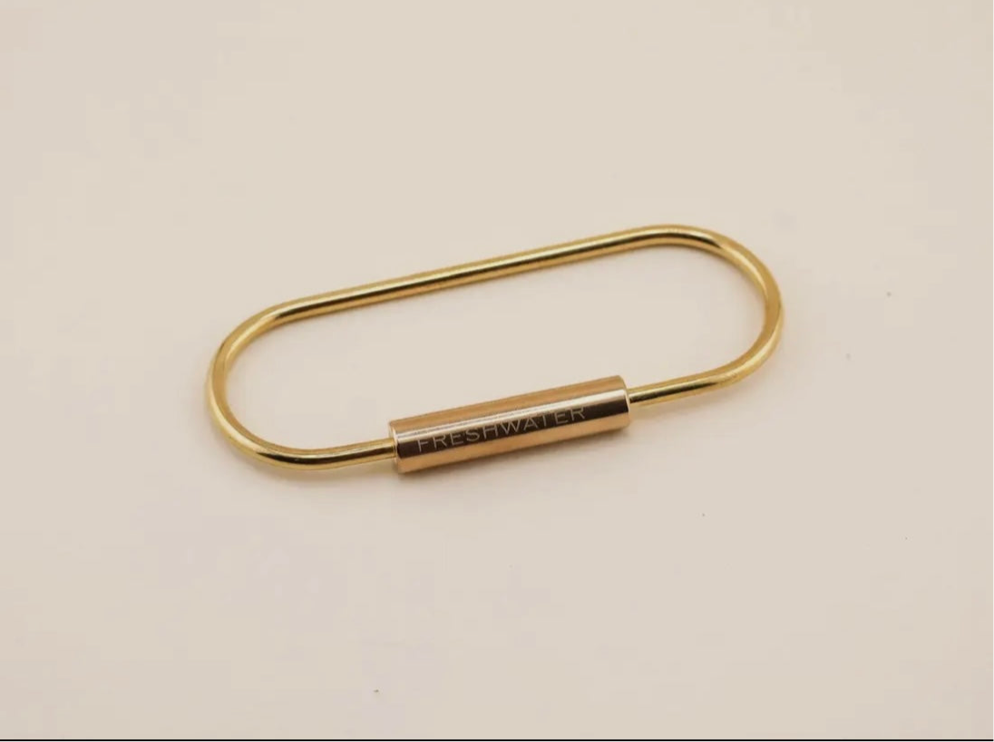 Brass Oval Key Ring