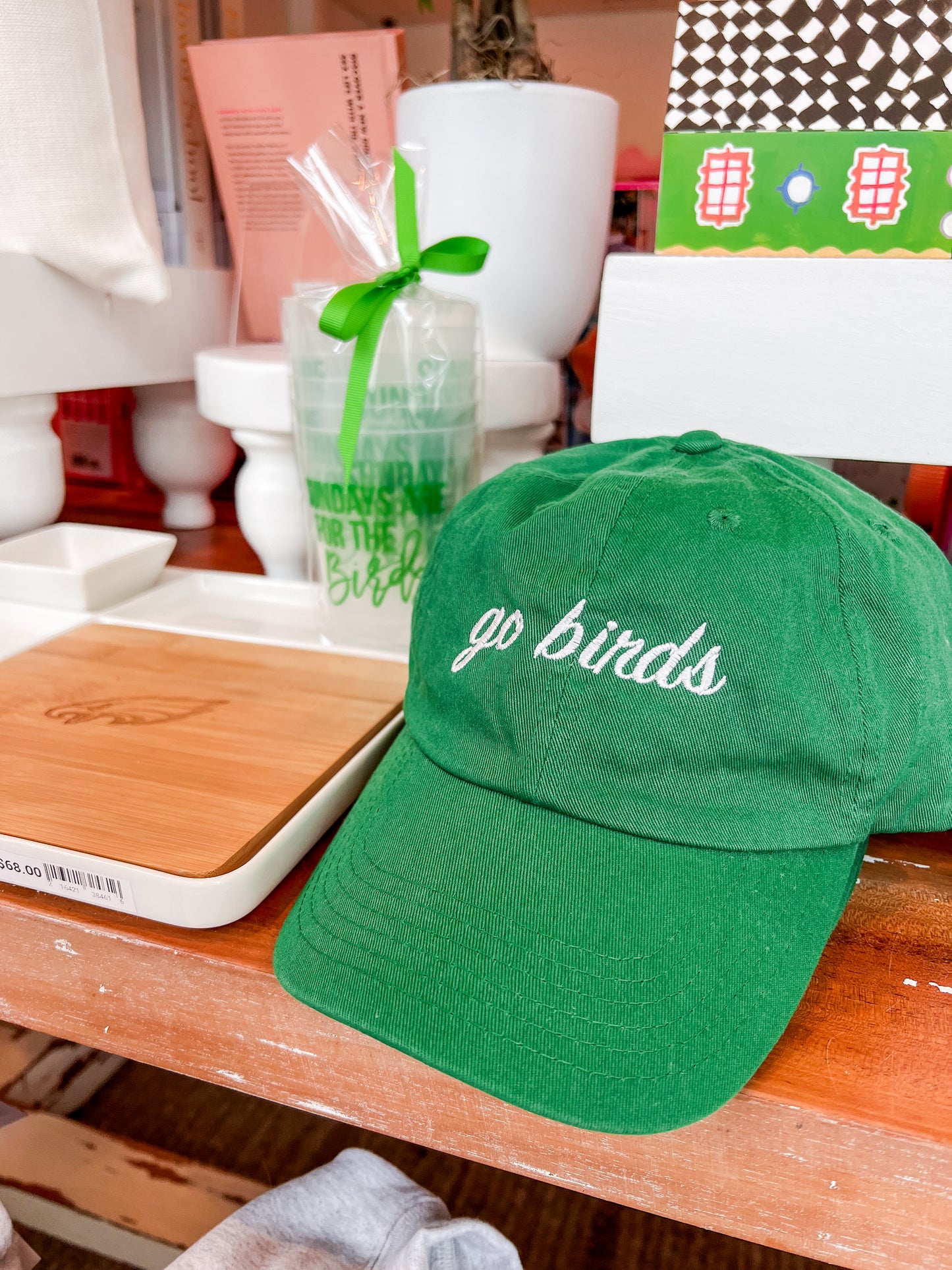 Go birds embroidered hat