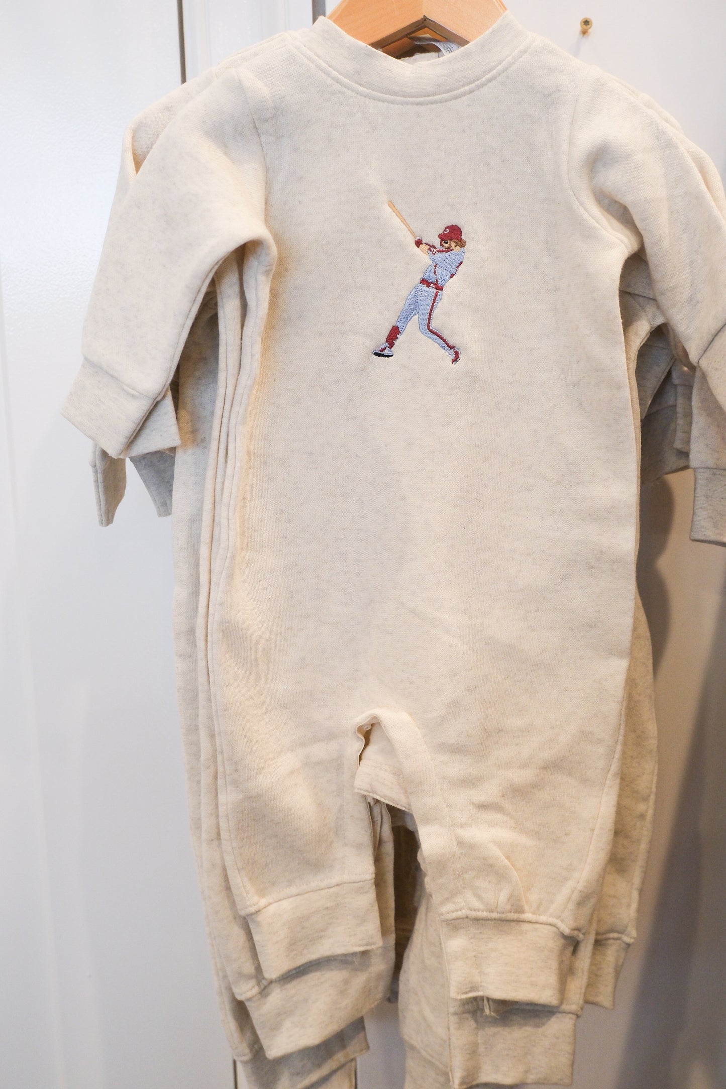 Baseball Player Sweatshirt Onesie