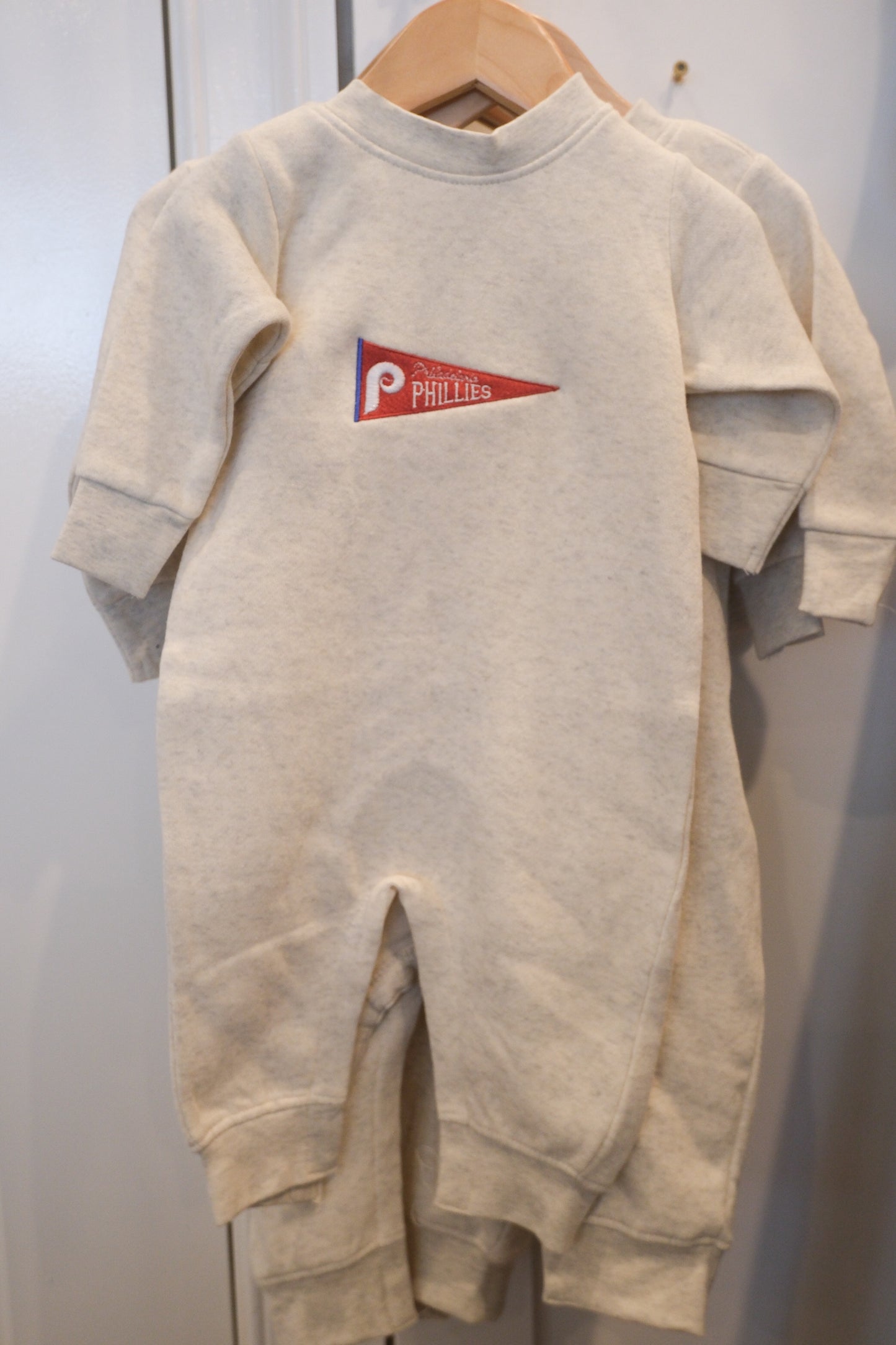 PHILLIES PENNANT SWEATSHIRT ONESIE