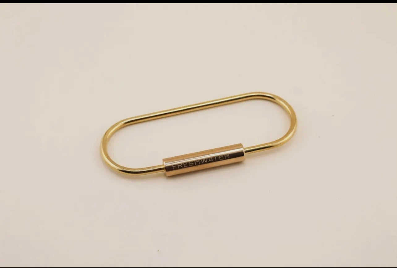 Brass Oval Key Ring