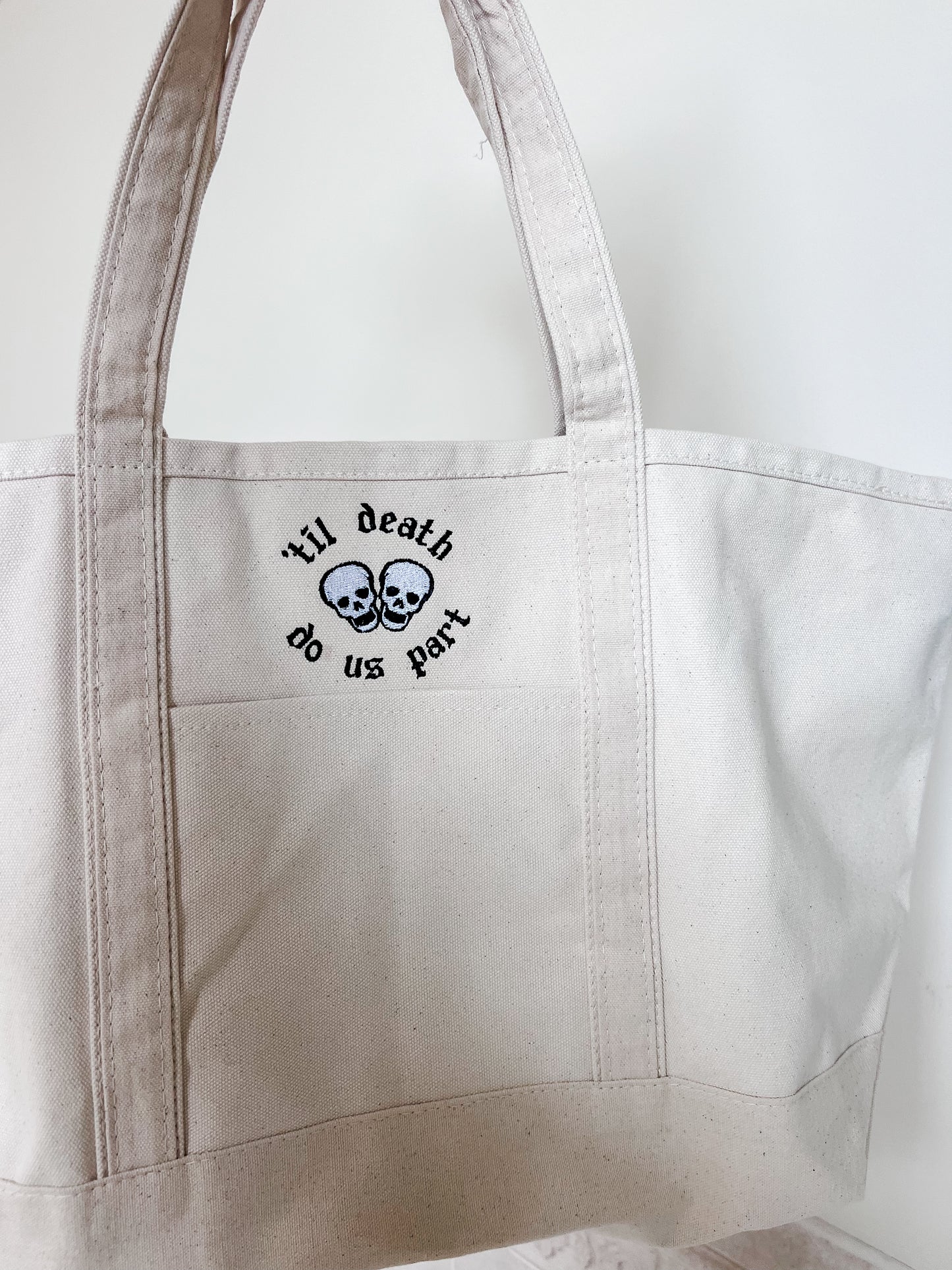 XL bachelorette embroidered tote