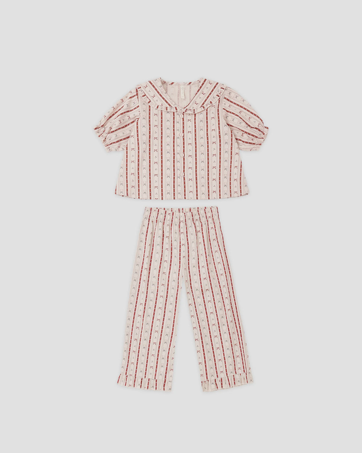 RUFFLE PAJAMAS CANDY CANE LANE