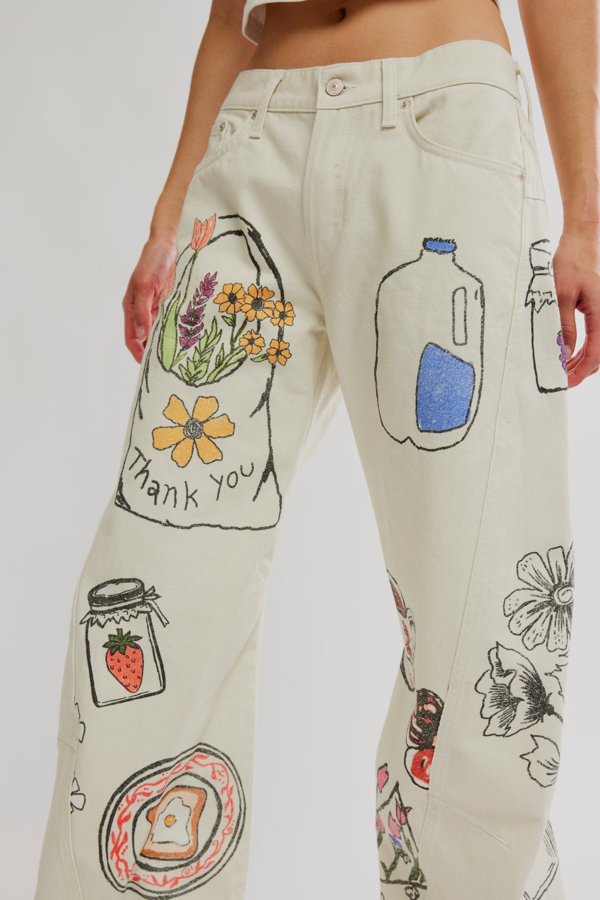 Fable Low Rise Printed Jean / TOFU COMBO