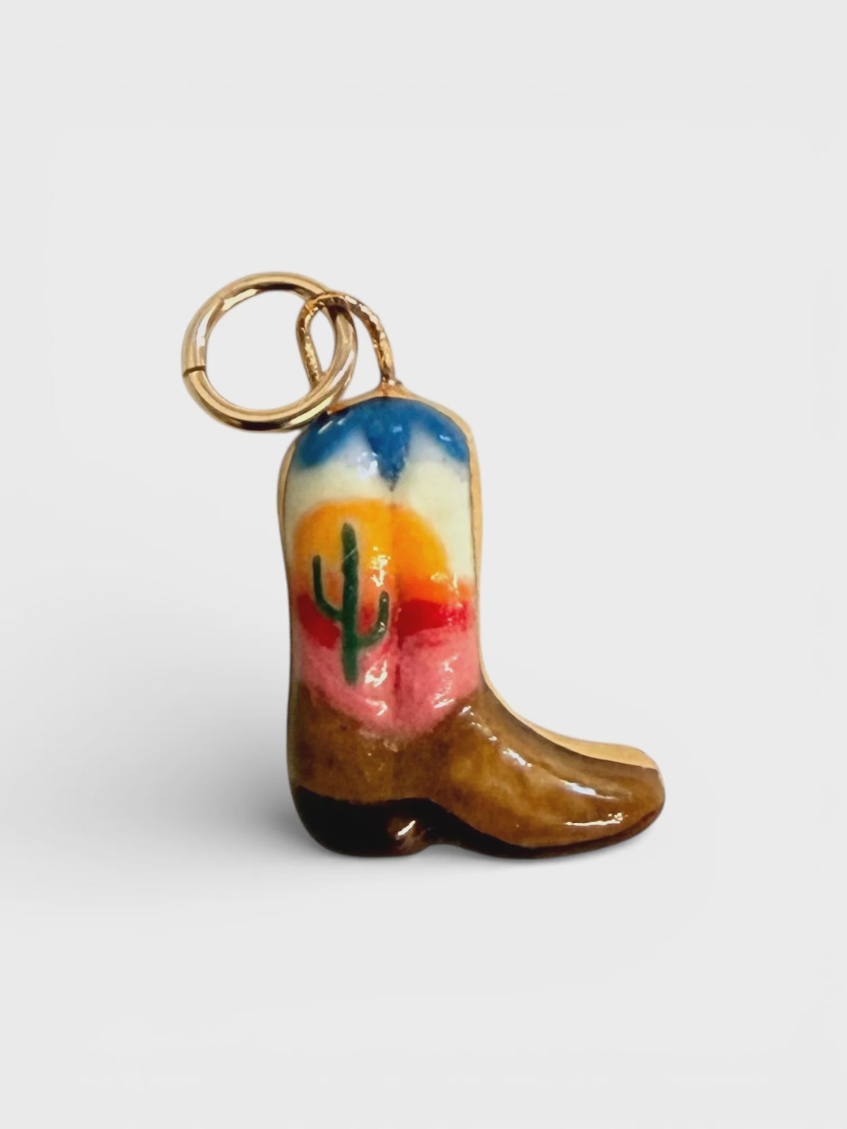 Cowboy Boot Charm - Sunset
