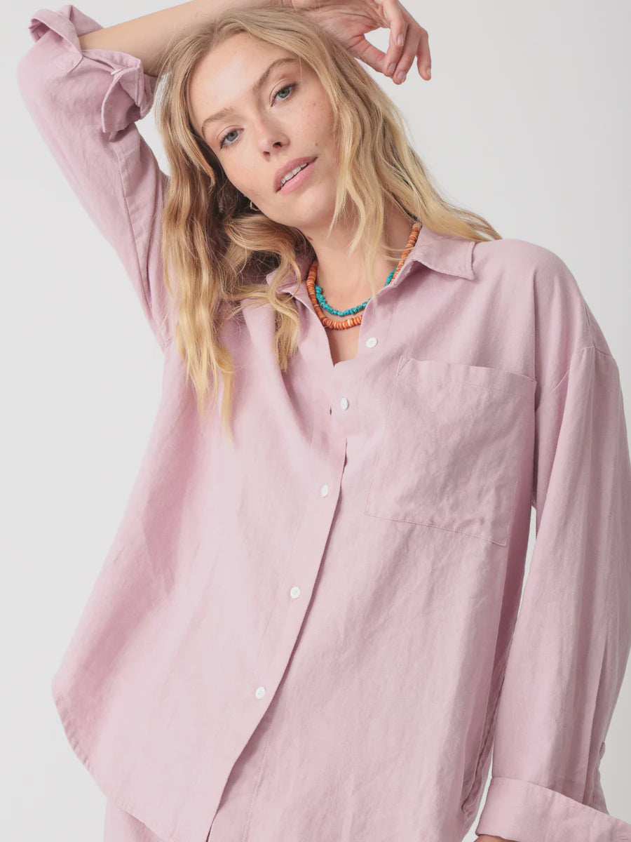 DUSTY ROSE BOYFRIEND SHIRT
