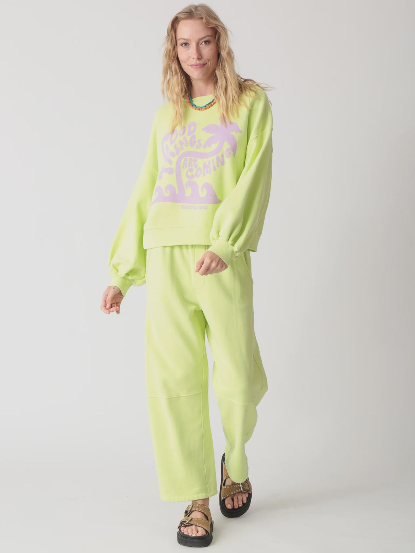 Balloon Sweatshirt - Palm Graphic