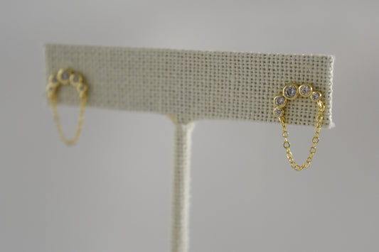 Golden Arch Chain Earrings