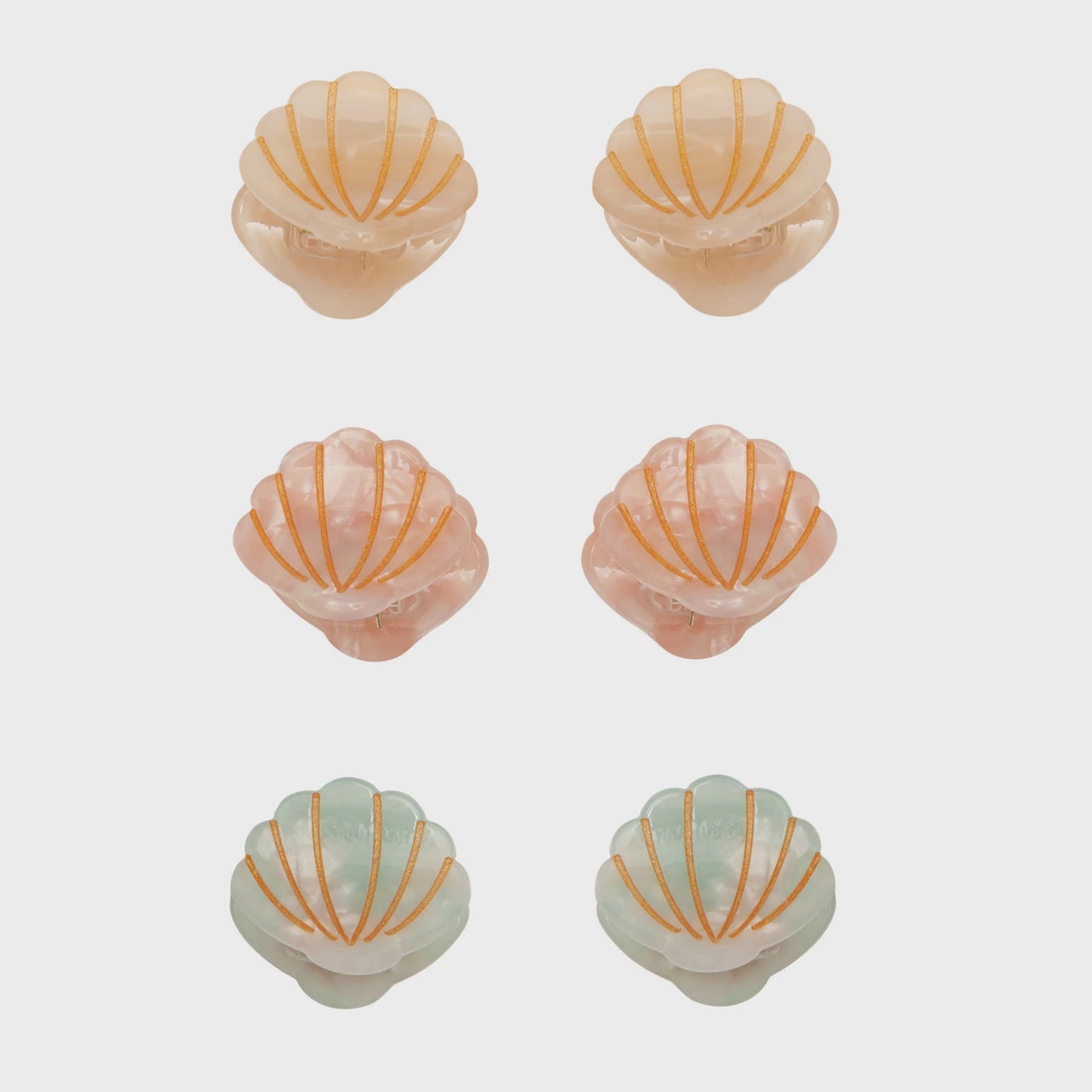 Mini shell claw clips
