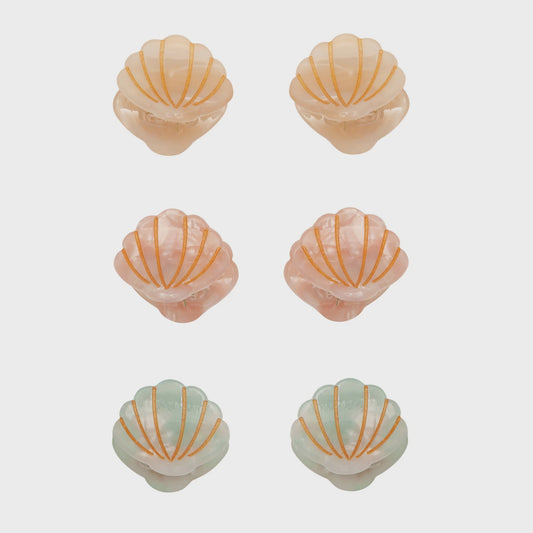 Mini shell claw clips