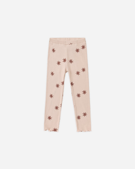 COAST RIBBED LEGGINGS- CLAY STARS