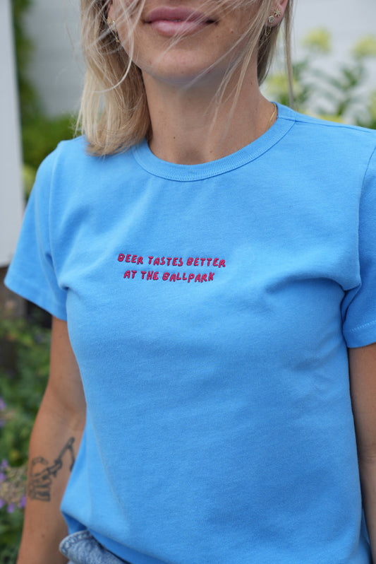 Ballpark Beers Tee- Blue