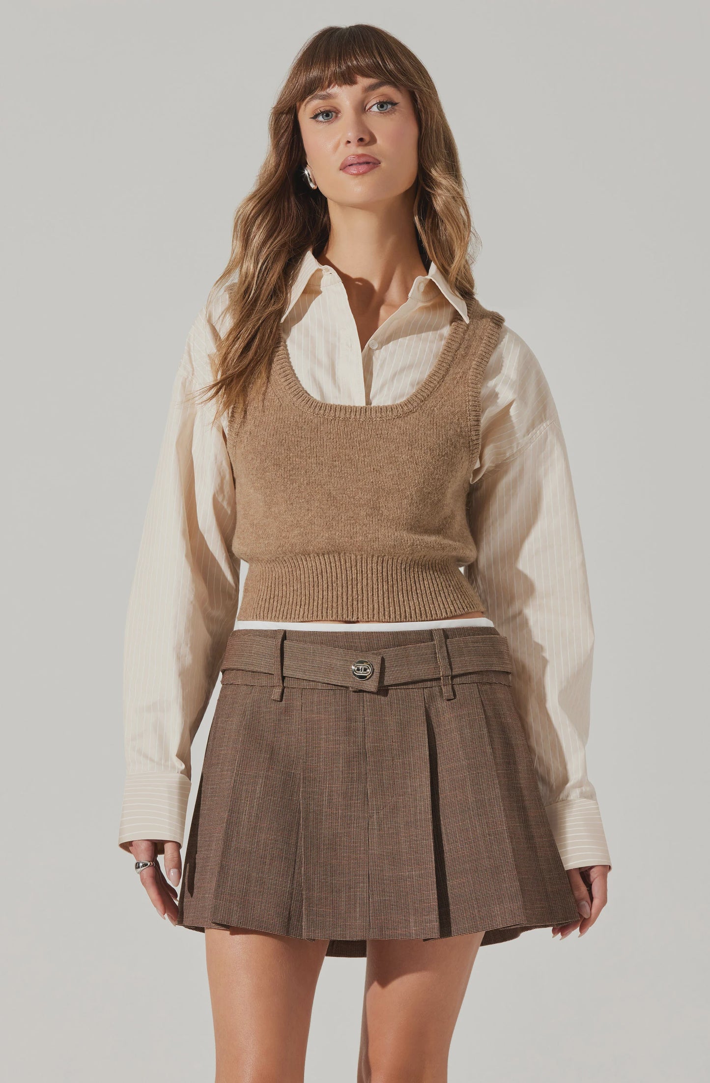 GUINEVERE LAYERED SWEATER VEST TOP