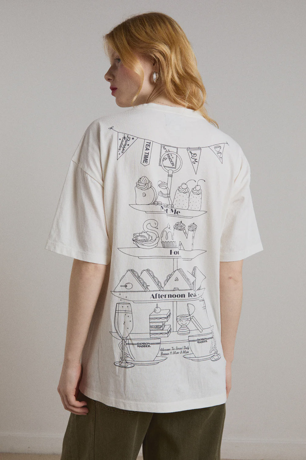 AFTERNOON TEA BOYFRIEND TEE- WHITE