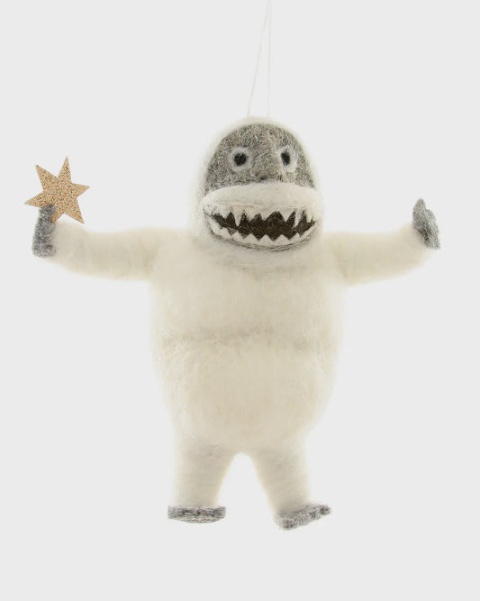 FELTED ABOMINABLE SNOWMAN ORNAMENT
