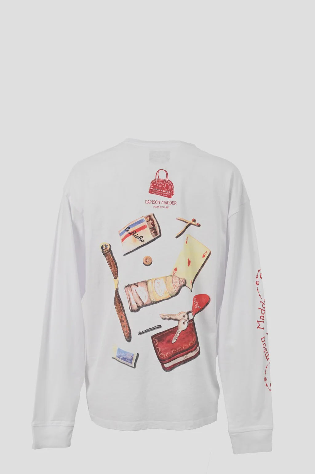 WHATS IN MY BACK LS TEE- ECRU