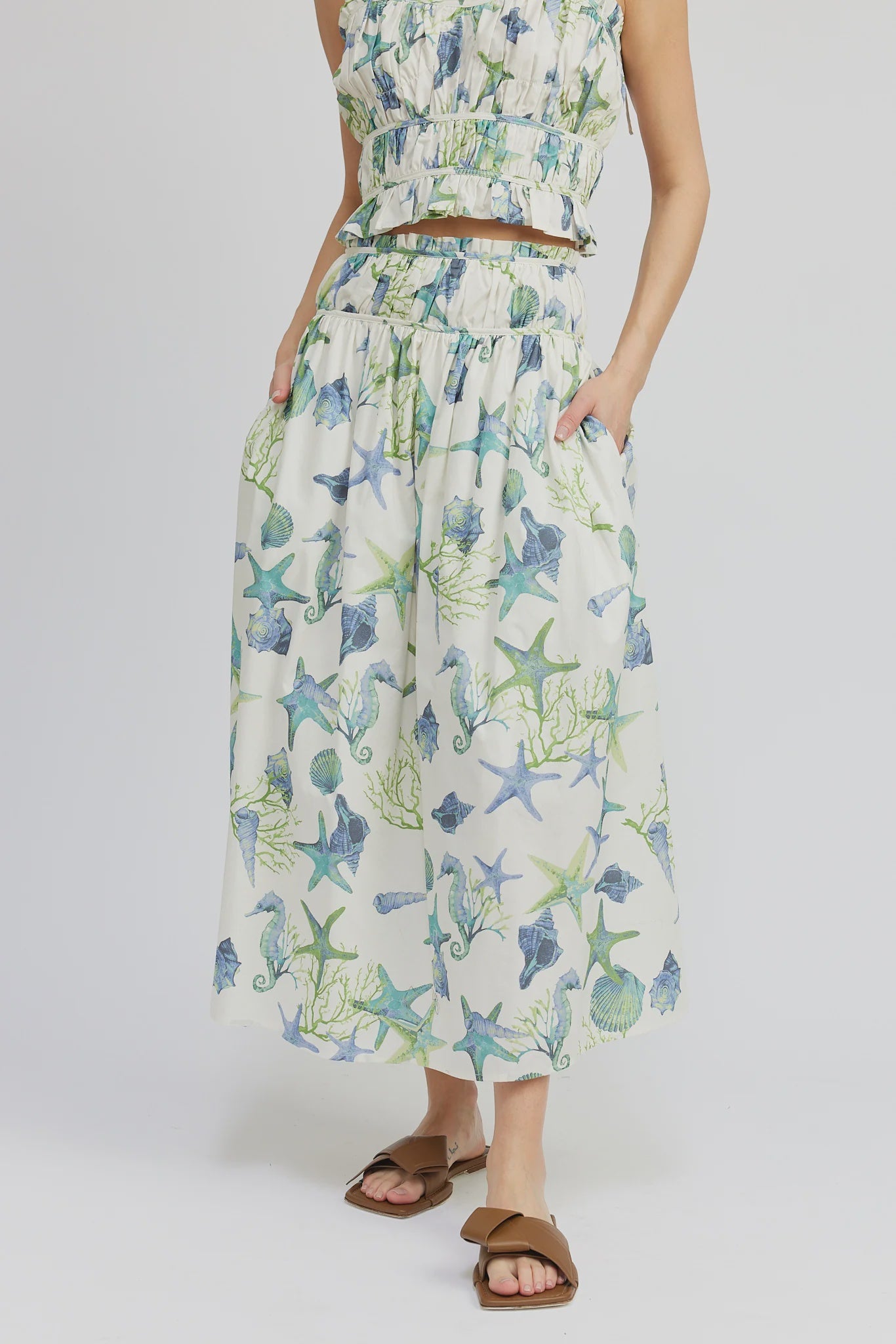 SEA LIFE MIDI SKIRT