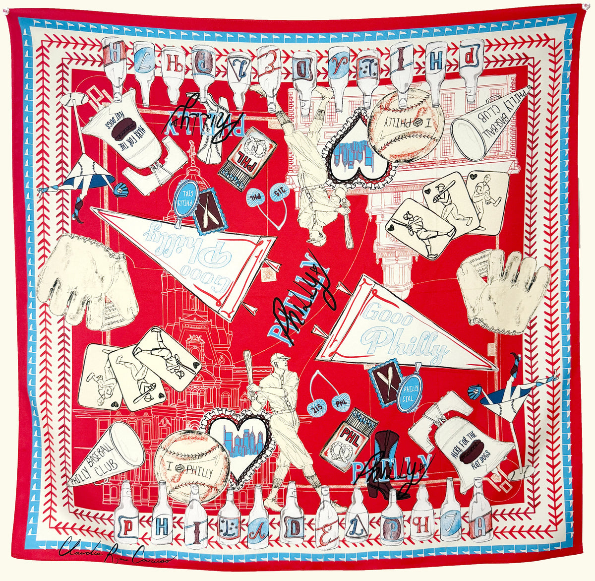 100% Silk Philly Scarves