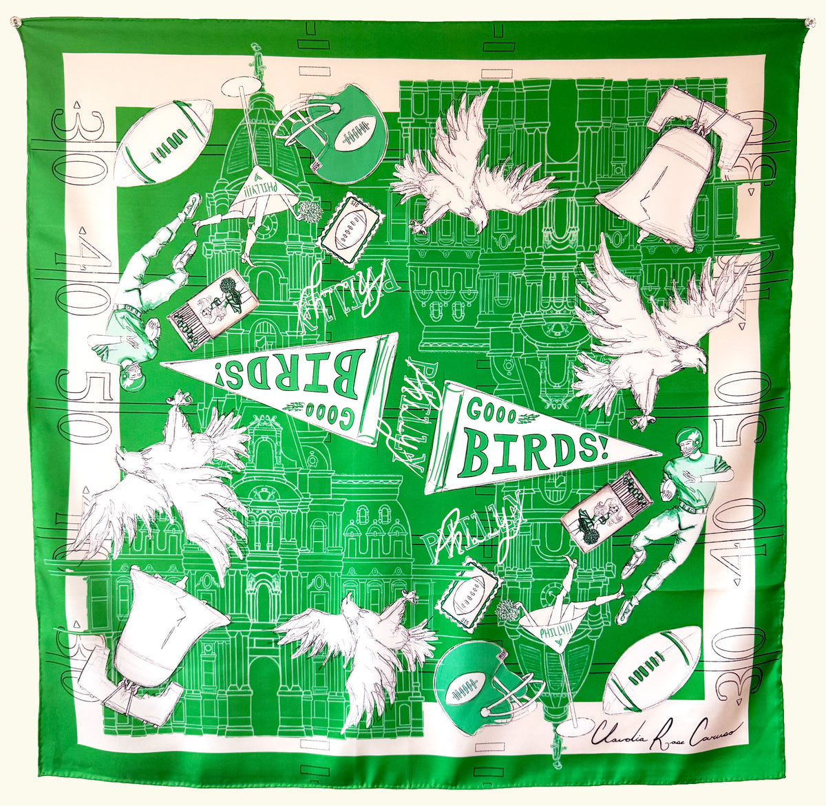 100% Silk Philly Scarves