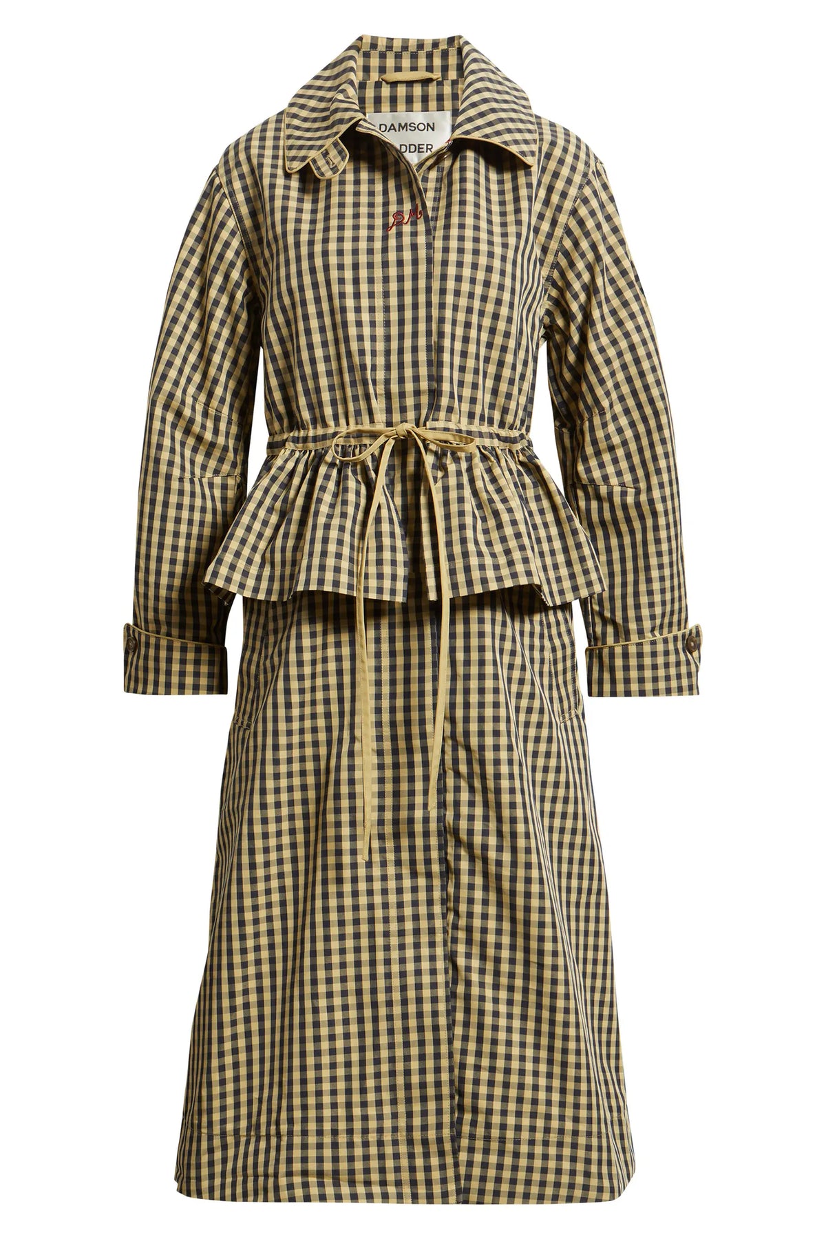 MYRTLE TRENCH COAT- NAVY GINGHAM