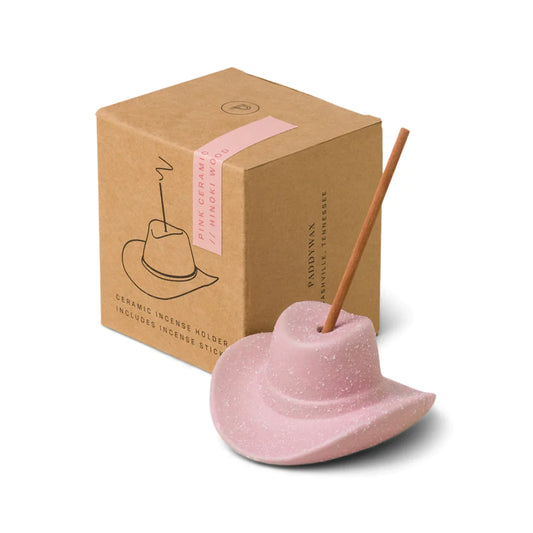 Cowboy Hat Incense Holder I Pink