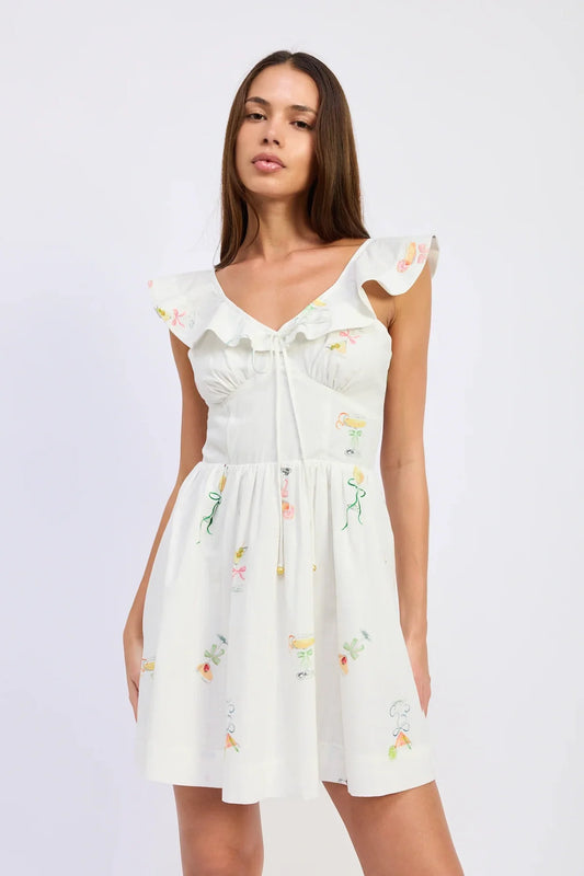 LEANNE MINI DRESS- martini