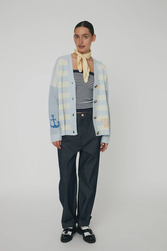 WOOL; EMBROIDERED CARDIGAN