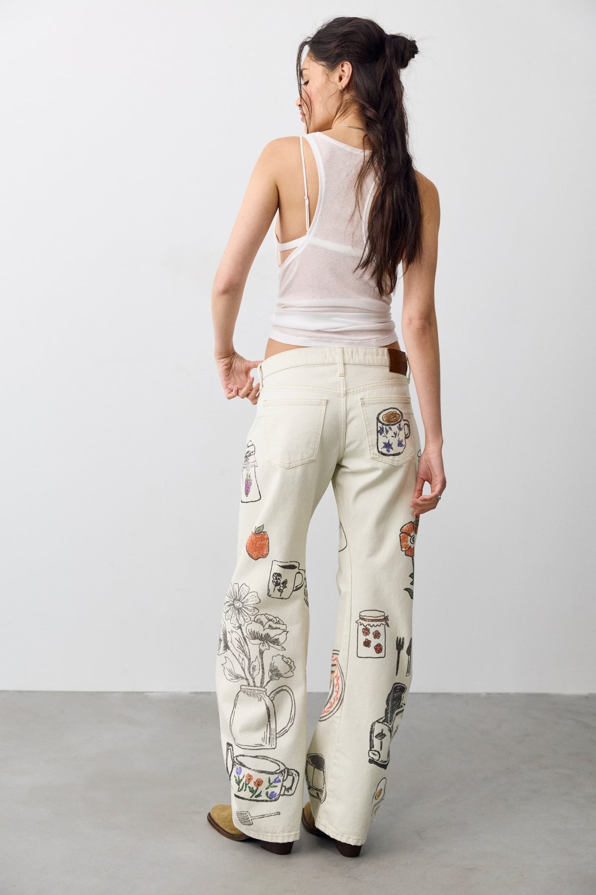 Fable Low Rise Printed Jean / TOFU COMBO