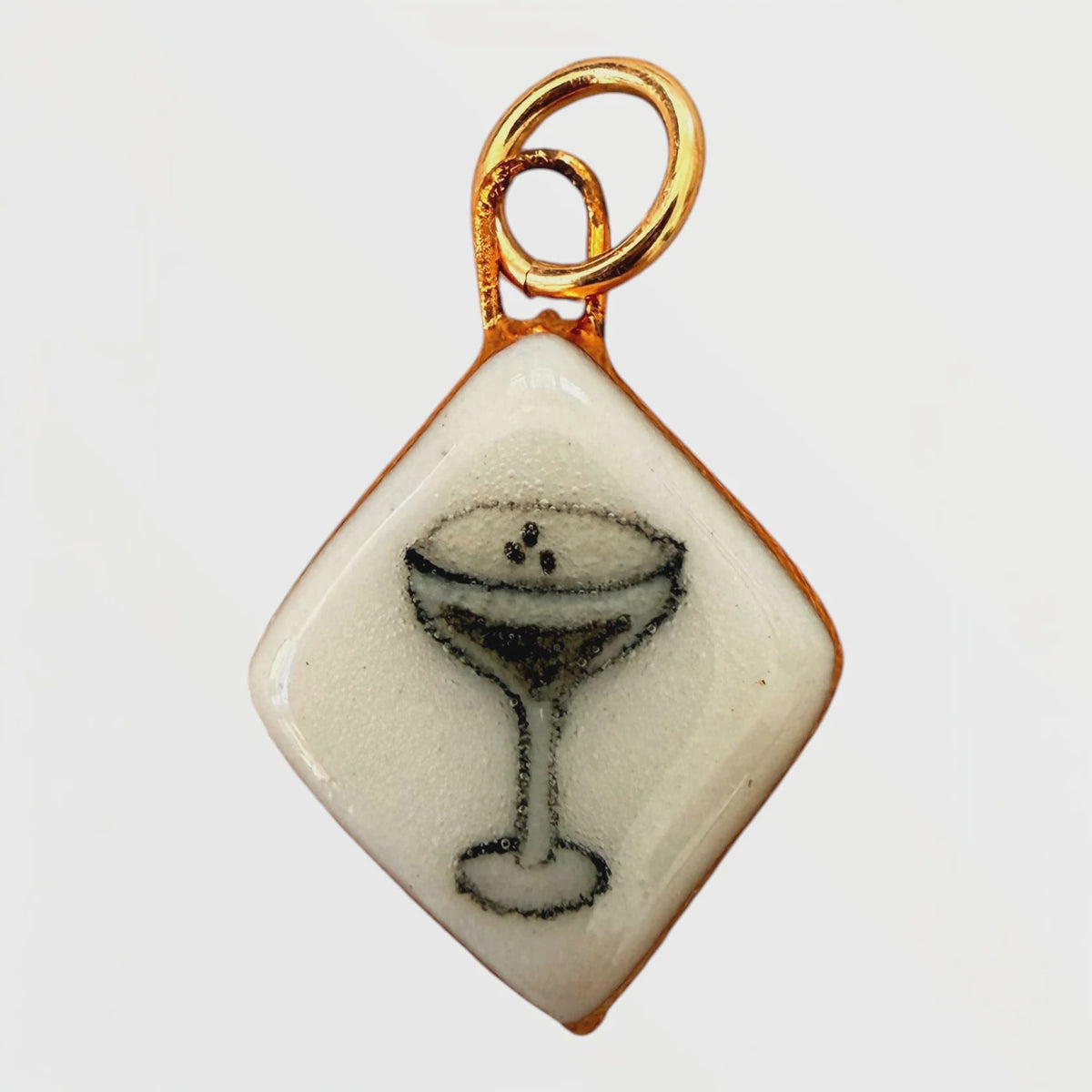 Espresso Martini Glass Charm