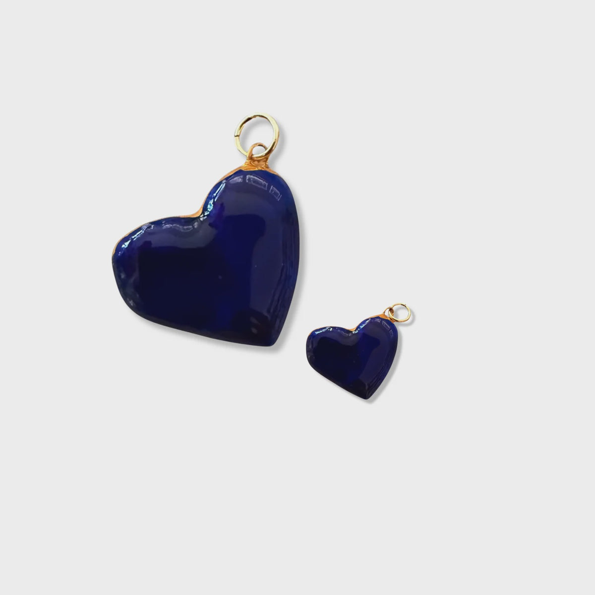 Heart Charm Small Navy