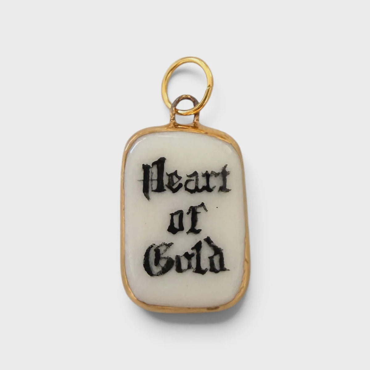 Heart of Gold - Old English Rectangle (black)