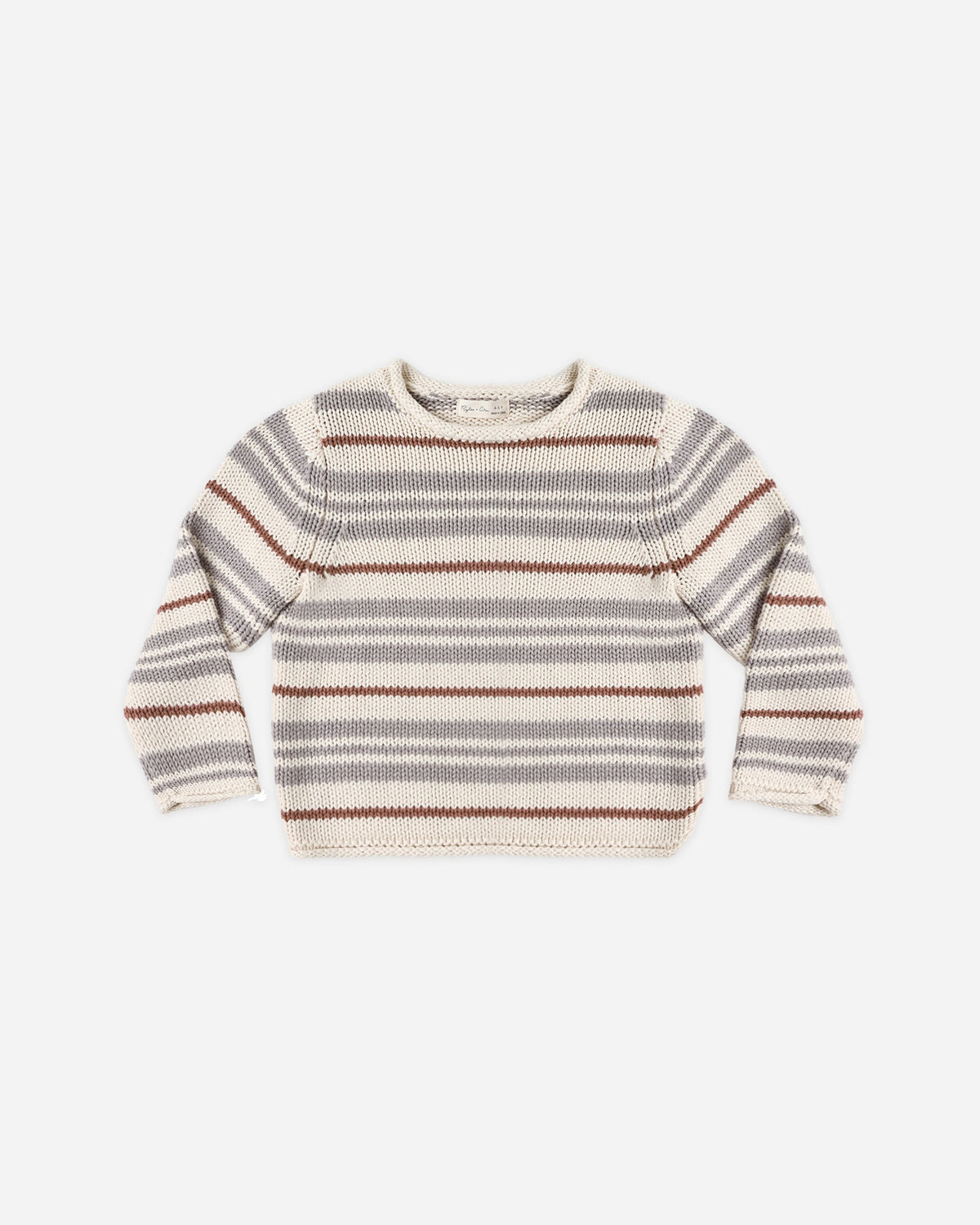 JACQUES SWEATER DUSTY BLUE STRIPE