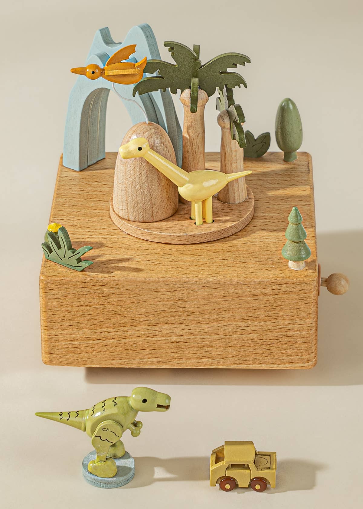 Wooden Music Box - DINOSAUR WORLD