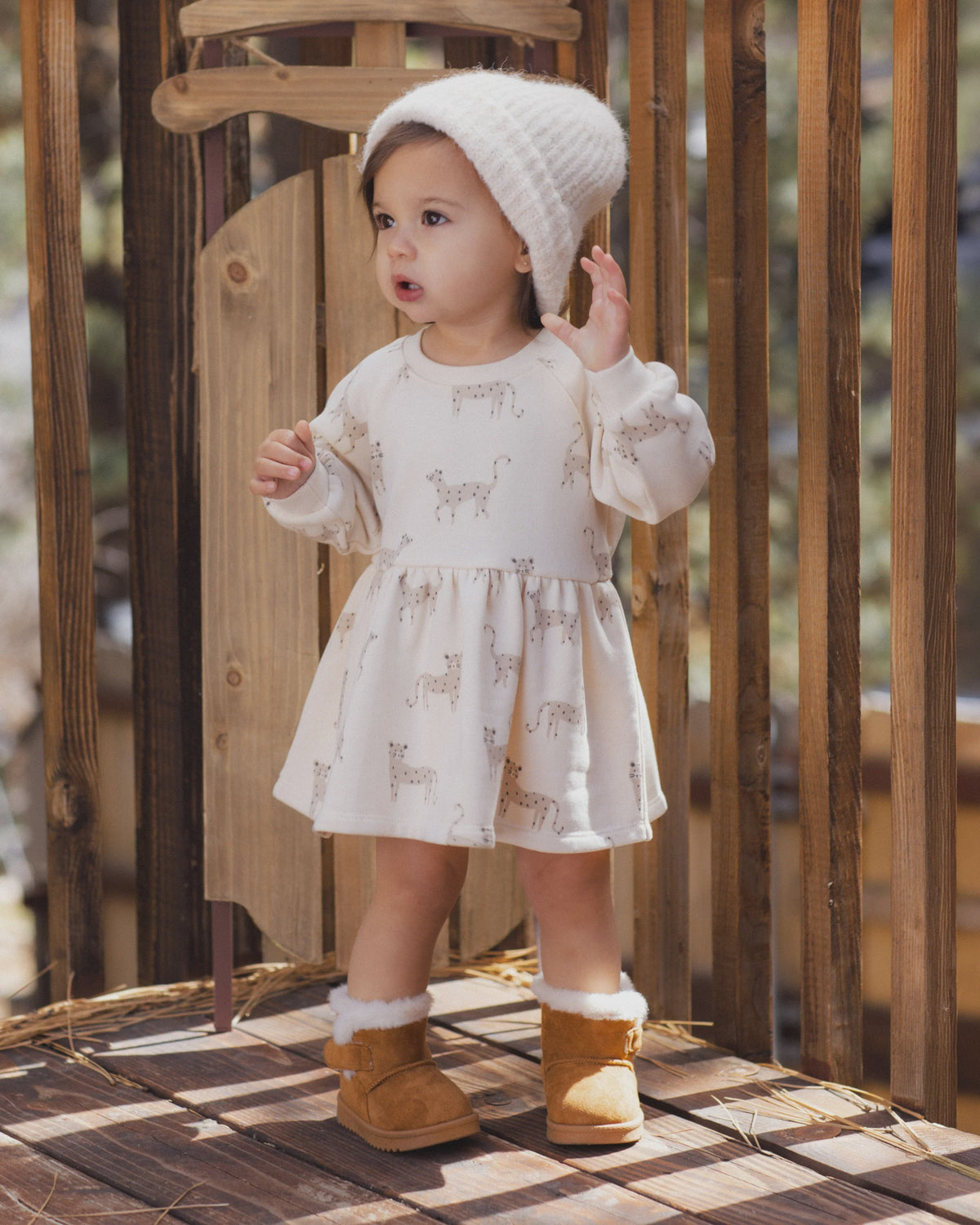 RAGLAN DRESS LEOPARDS