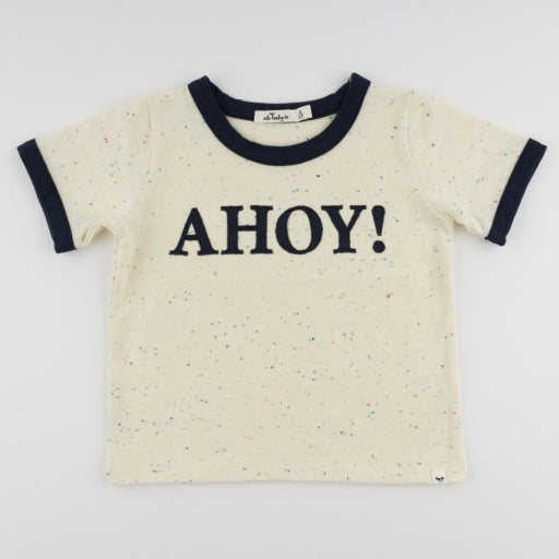 "AHOY" APPLIQUE CONFETTI BILLIE RINGER TEE
