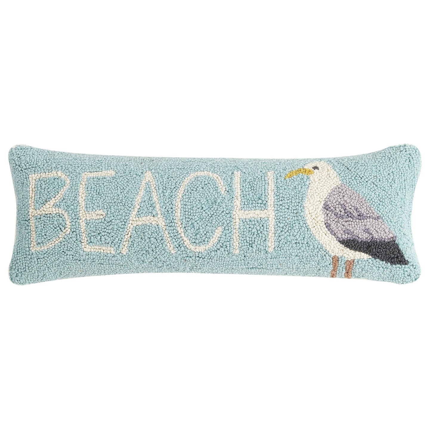 Beach And Seagull Hook Pillow