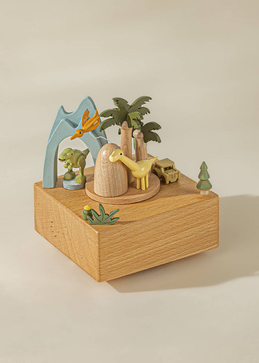 Wooden Music Box - DINOSAUR WORLD
